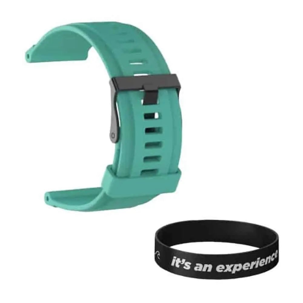 Blue Silicone Strap for Suunto Core + Free Wristband Combo