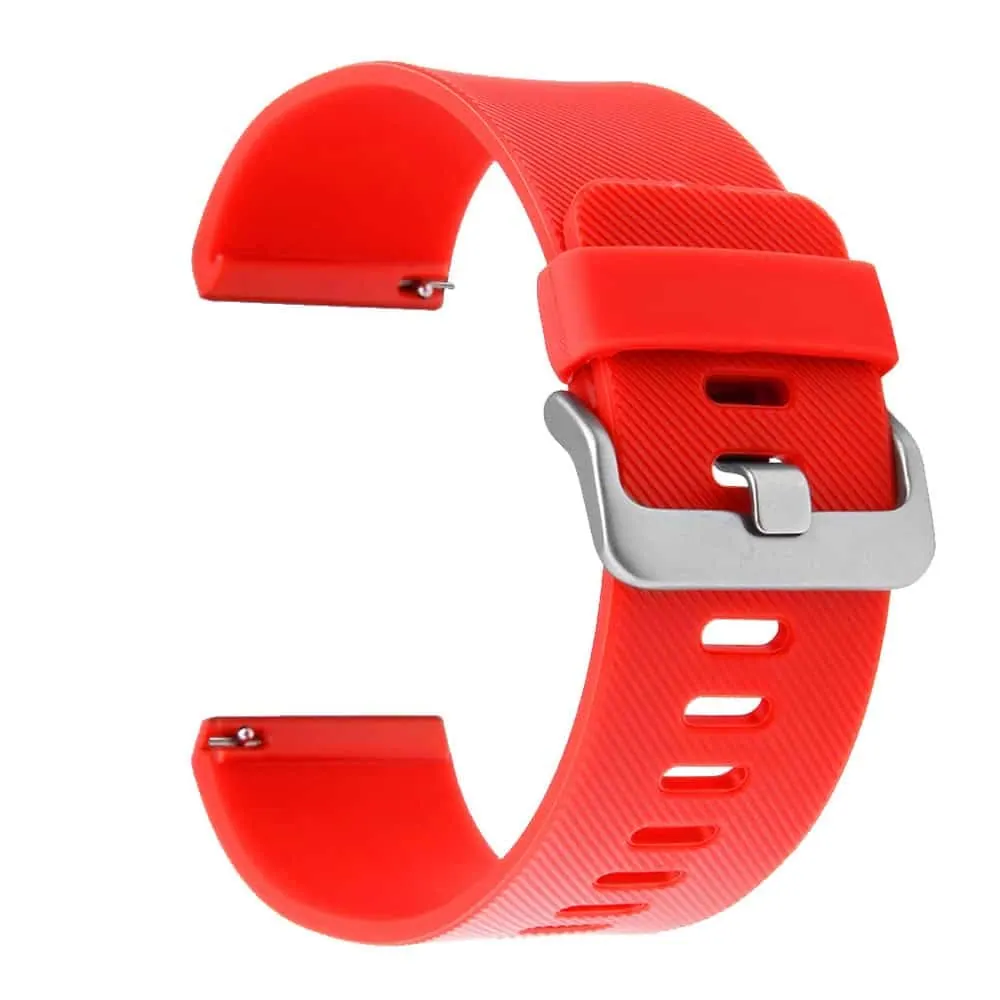 22mm Quick Release Silicone Strap - Red, S/M