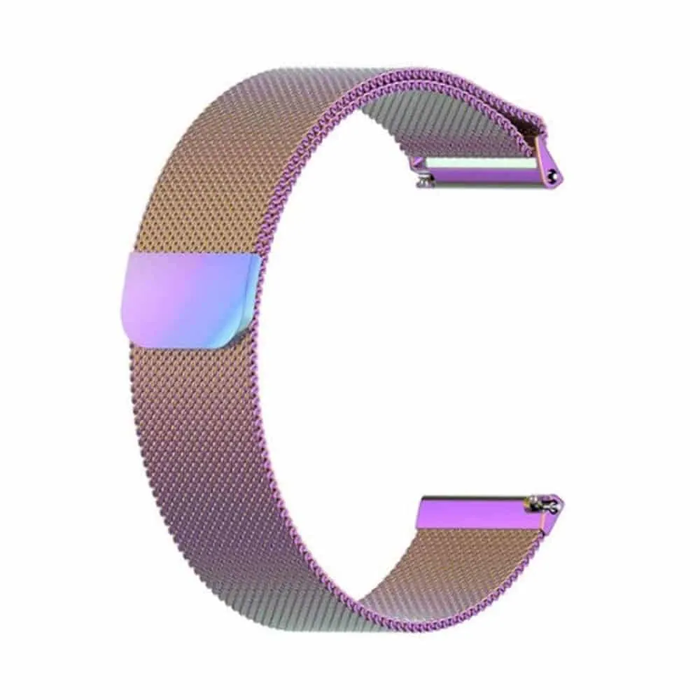 Stainless Steel Milanese Strap for Fitbit Versa - Rainbow - S-M