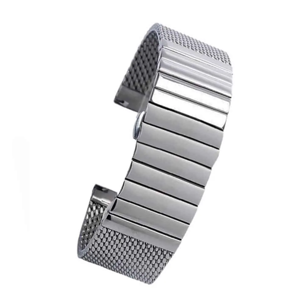 20mm PinFit Stainless Steel Band - Silver