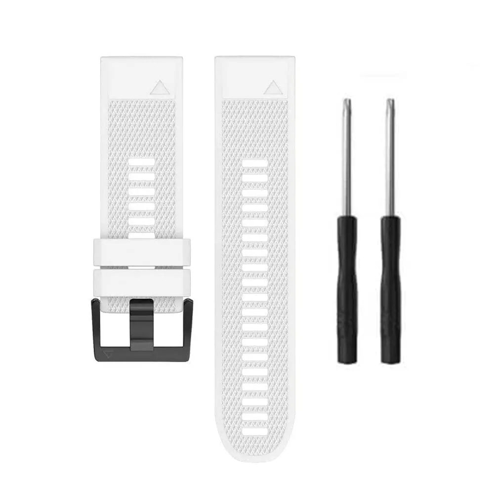 22mm EasyFit Silicone Strap for Garmin - White