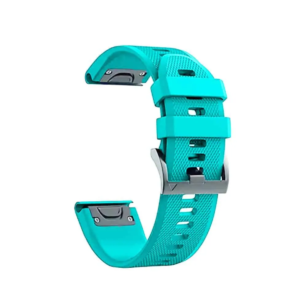 20mm EasyFit Silicone Strap for Garmin - Cyan Blue