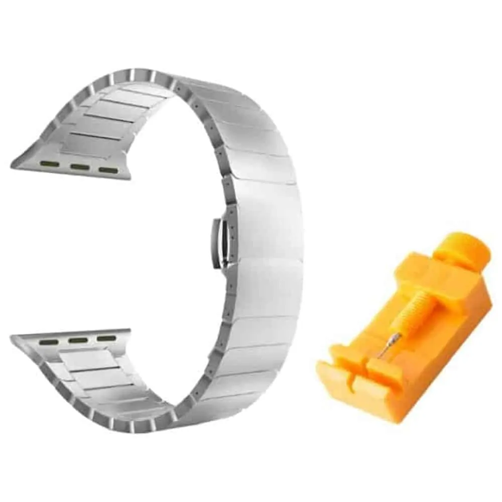 Stainless Steel Strap 38/40/41mm Apple Watch - Silver + Link removal tool