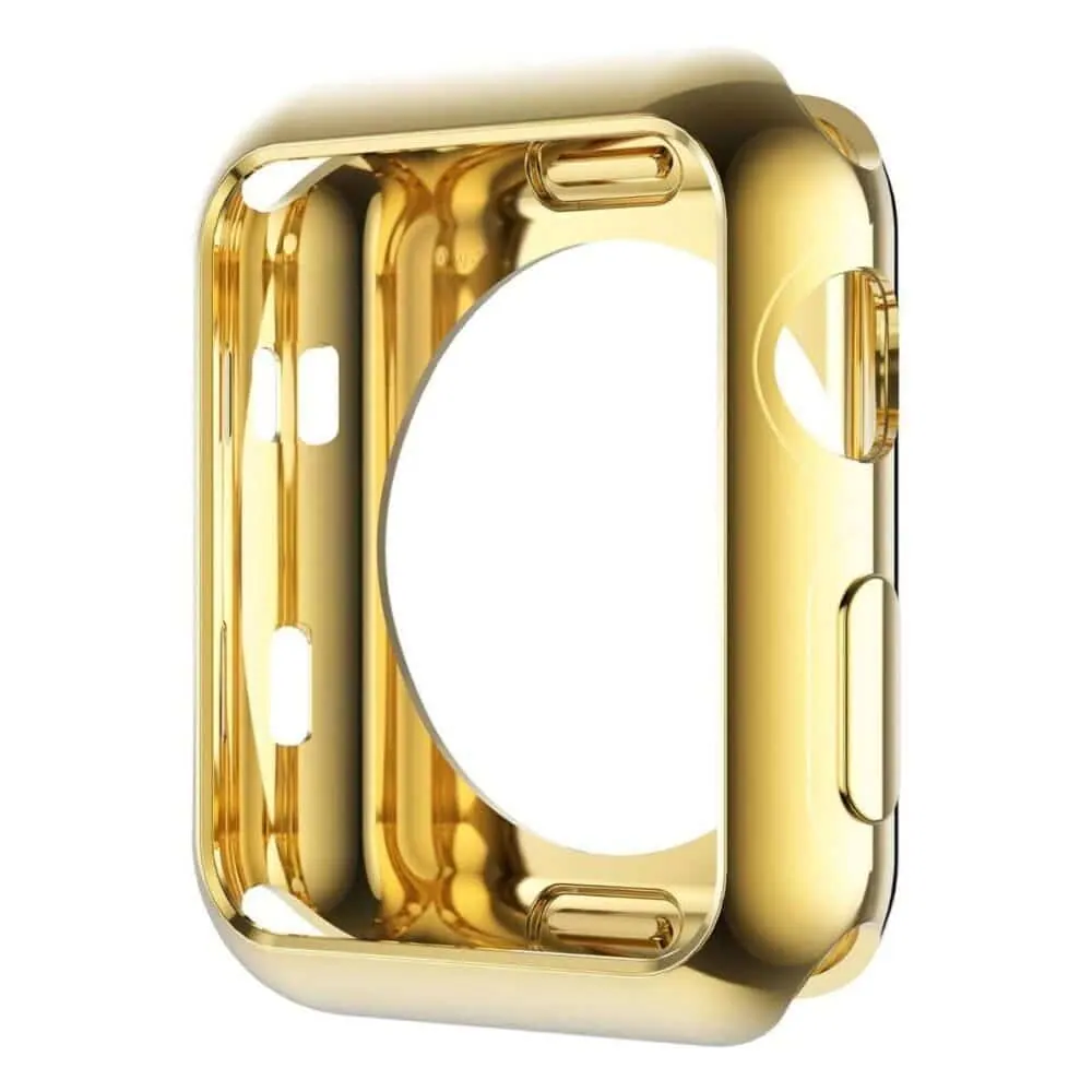 Ant-Scratch Protective TPU Case for 38mm Apple Watch- Gold