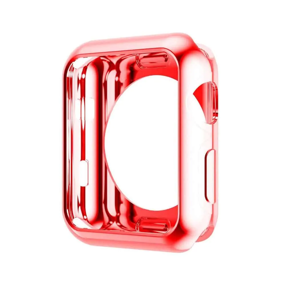 42MM Apple Watch Protective TPU Bumper Case- Red