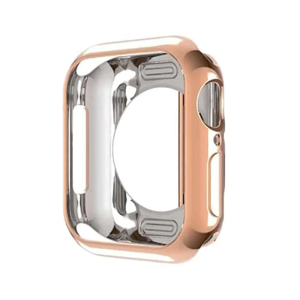 42MM Apple Watch Protective TPU Bumper Case- Rose Gold