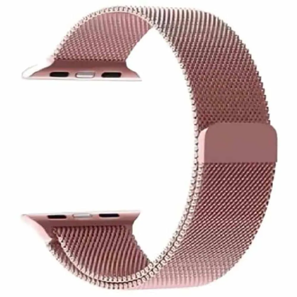 Milanese Steel Strap Compatible with iWatch - Rose Gold - S