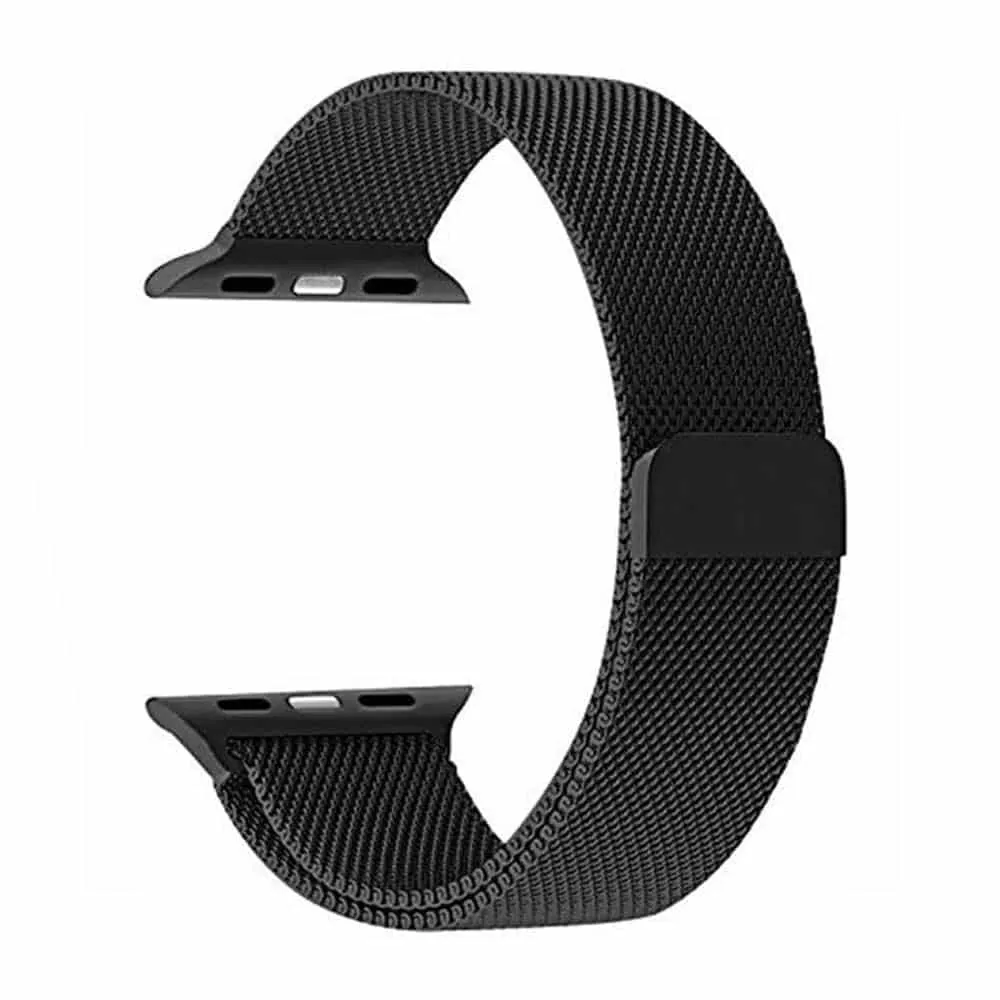 Milanese Steel Strap Compatible with iWatch - Black - S
