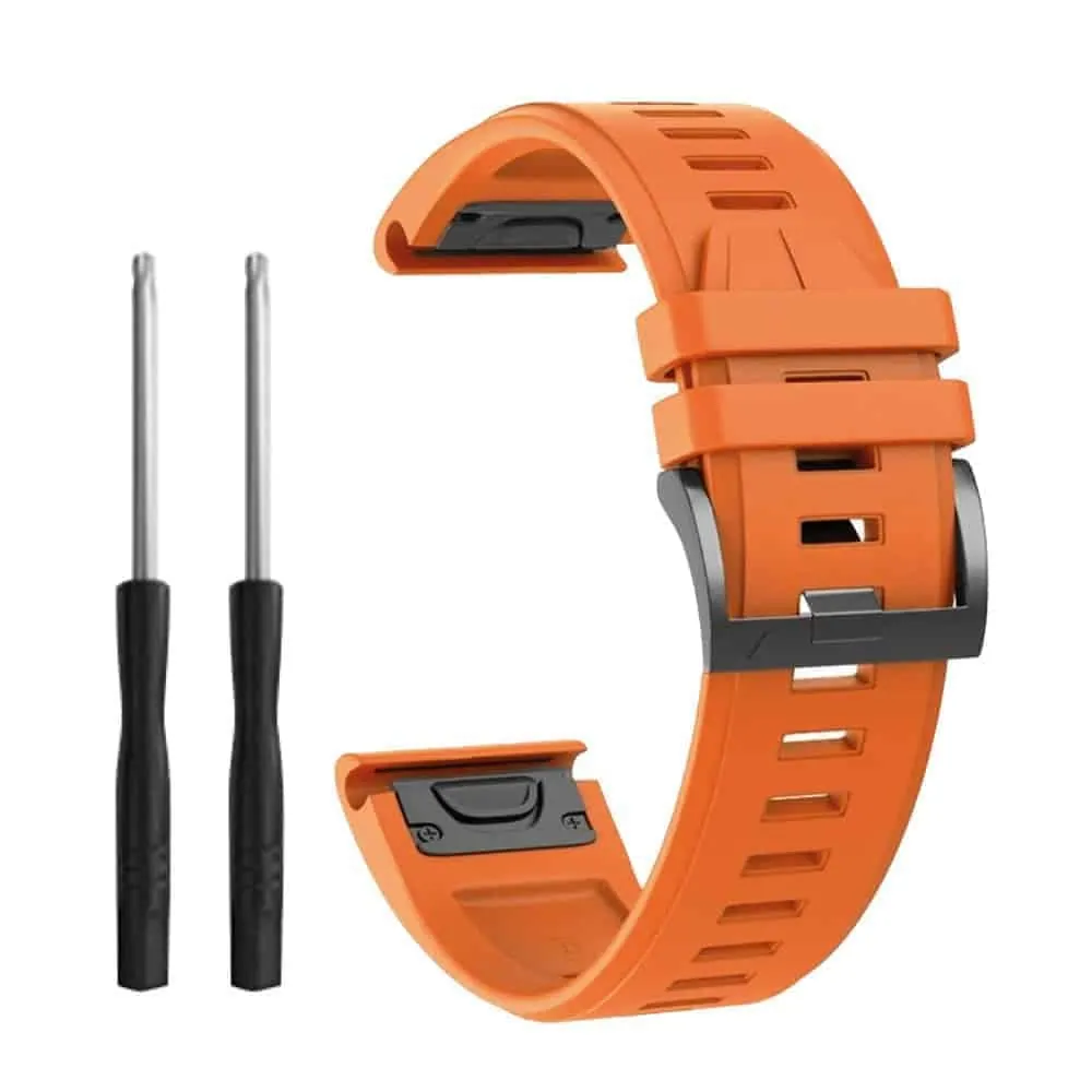 22mm EasyFit Silicone Strap for Garmin - Orange