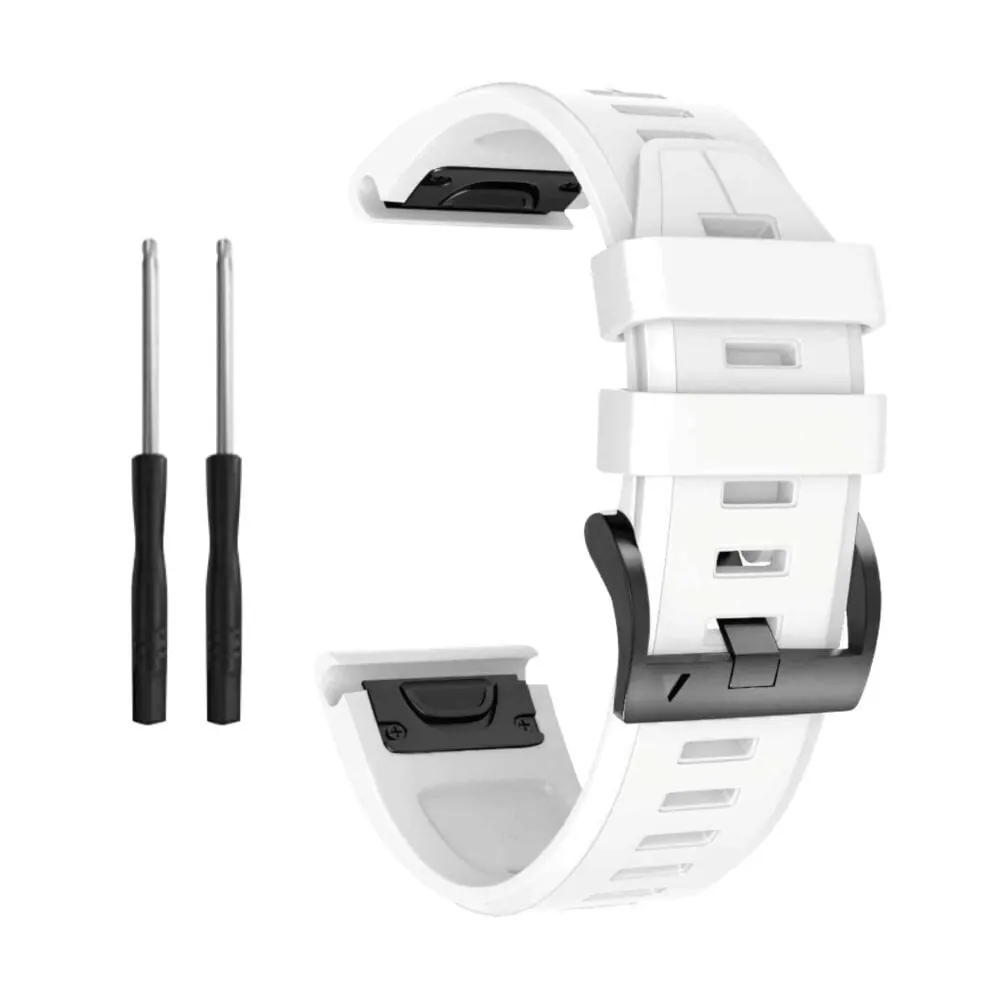 22mm EasyFit Silicone Strap for Garmin - White