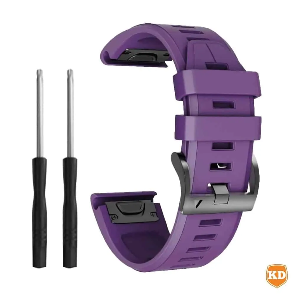 22mm EasyFit Silicone Strap for Garmin - Purple