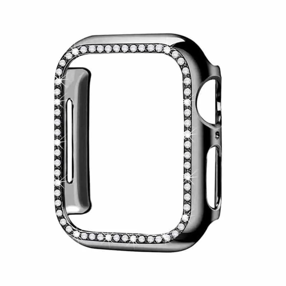 Cover with Bling Crystal Diamonds for Apple Watch 41MM Black