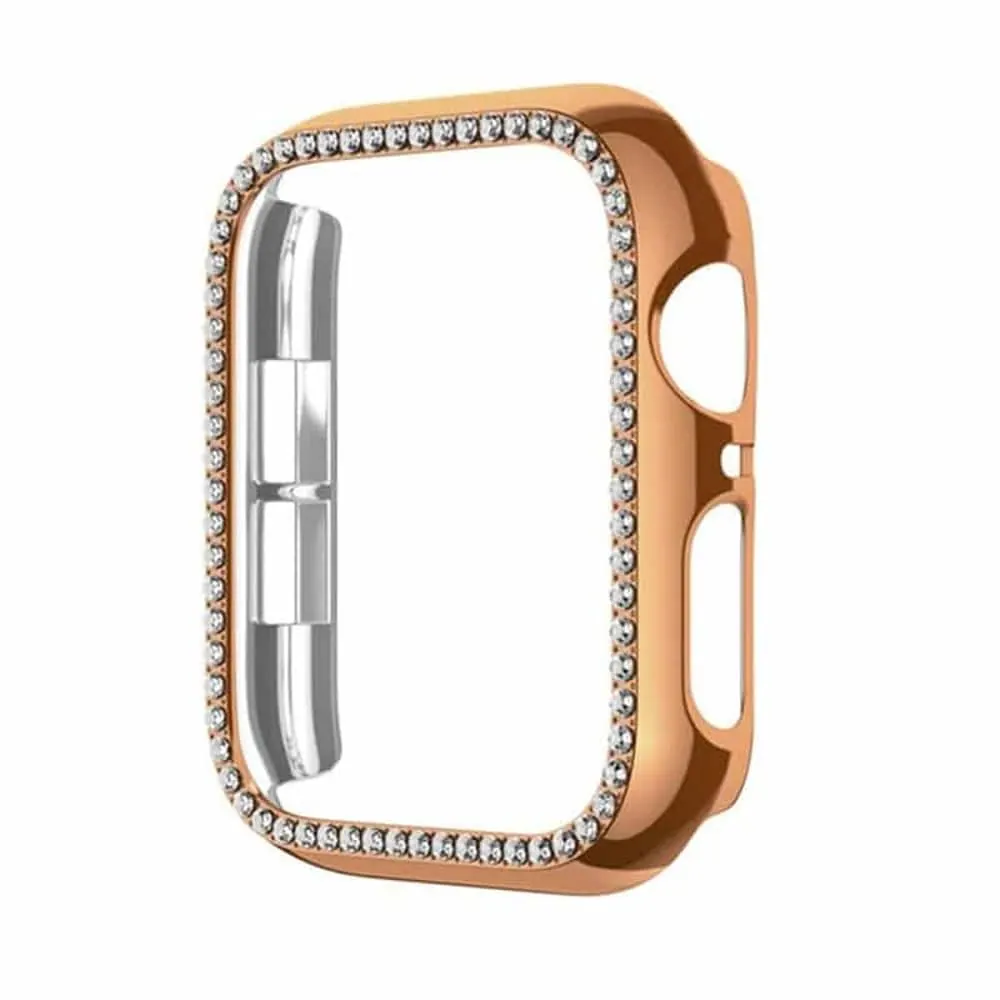 Cover with Bling Crystal Diamonds for Apple Watch 41MM Rose Gold