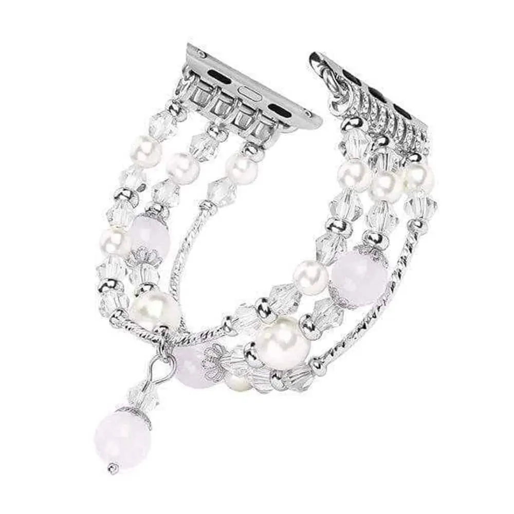 Pearl Beaded Bracelet for 42/44/45/49mm Apple Watch - White