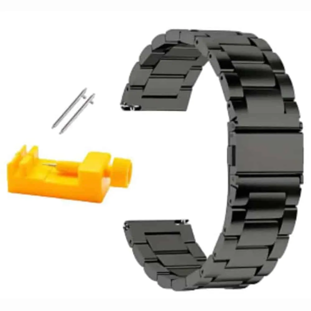 22mm Stainless Steel Strap for Samsung S3 Frontier - Black