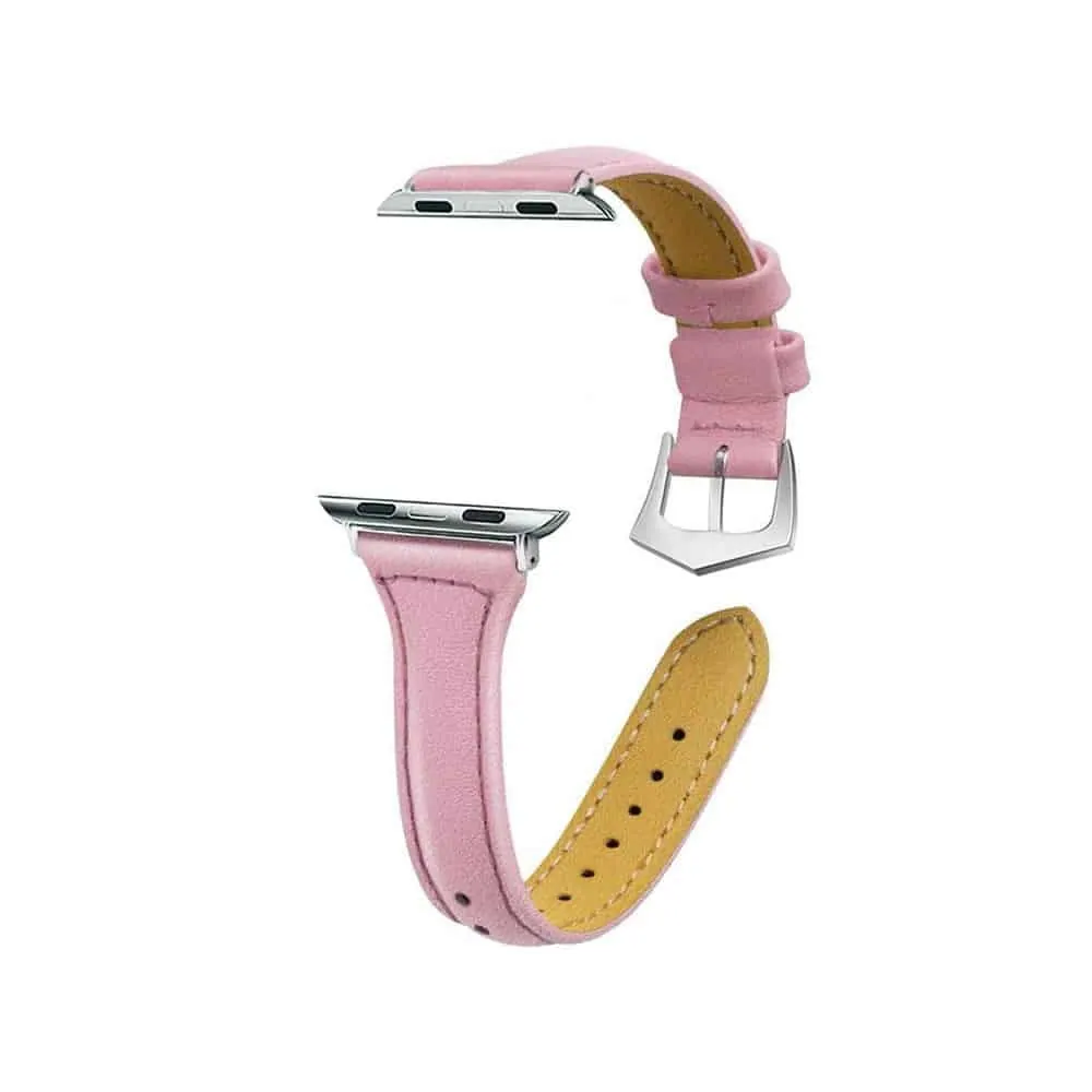 T shape Leather Strap for 38/40/41mm Apple Watch - Pink