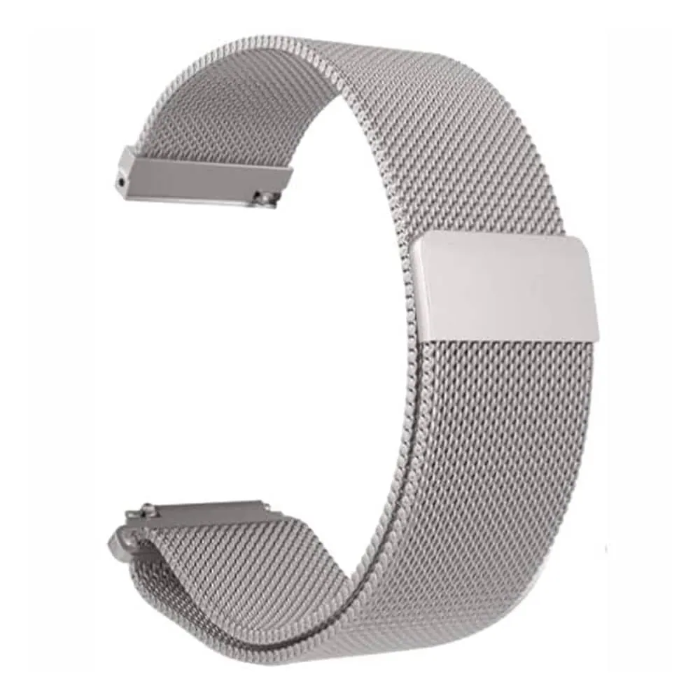 26mm Quick Release Milanese Stainless Steel Strap for Garmin - M/L - Silver