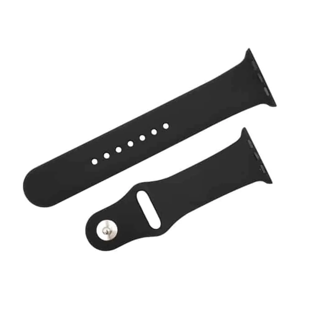 Silicone Strap for 42/44/45/49mm Apple Watch (M/L) - Black