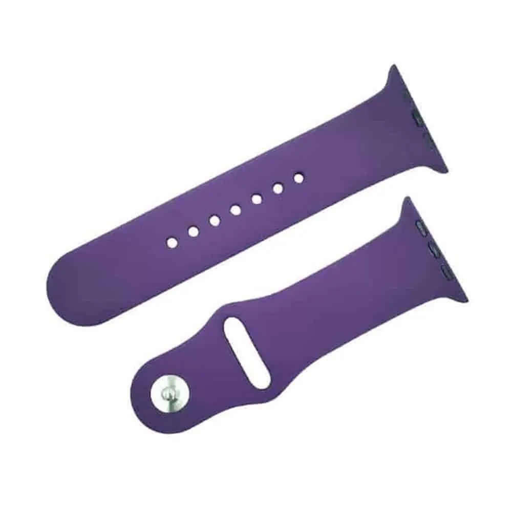 Silicone Strap for 42/44/45/49mm Apple Watch (M/L) - Purple