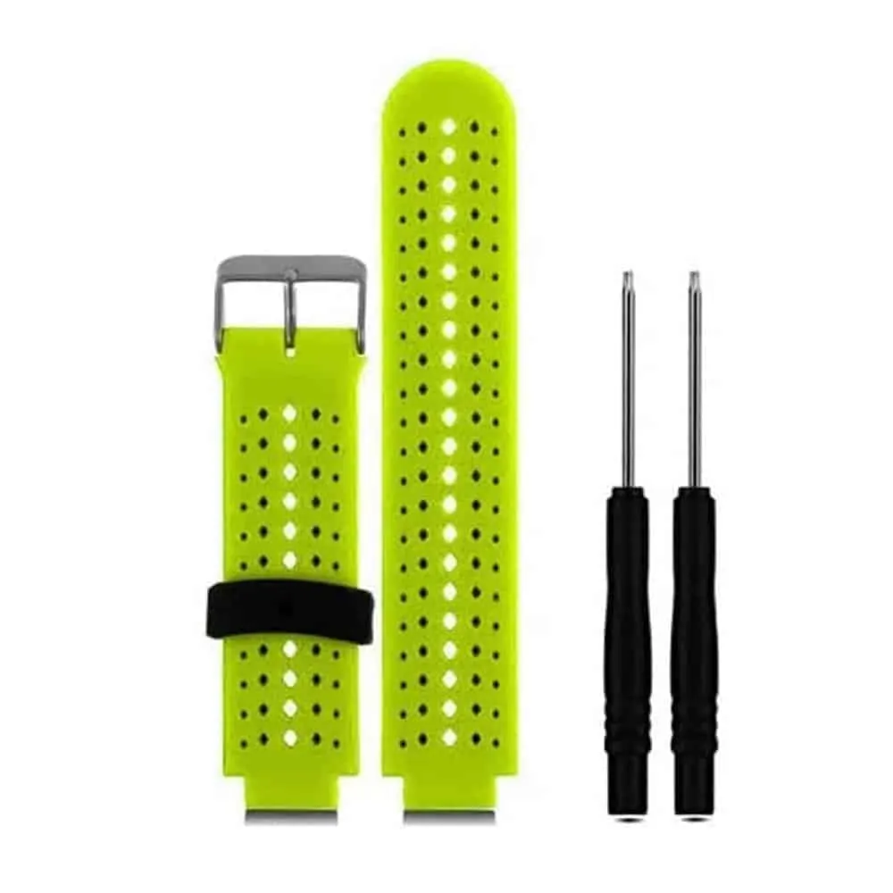 Garmin Forerunner silicone strap - Green & white