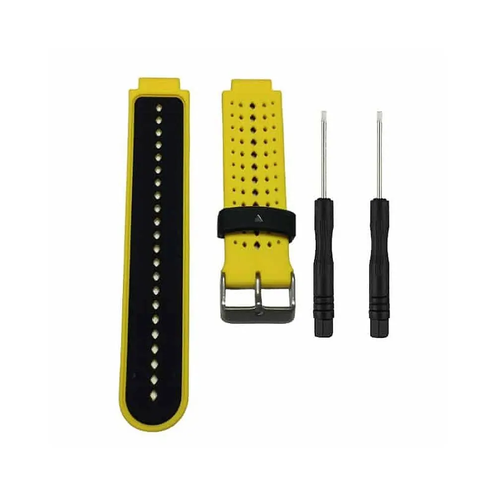Garmin Forerunner silicone strap - Yellow & black