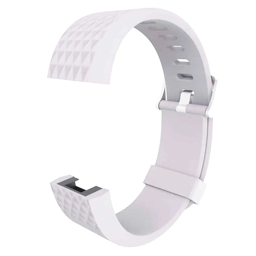 Silicone Strap for Fitbit Charge 2 M/L -White