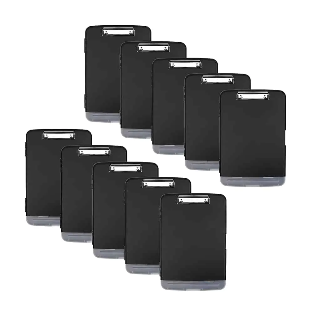 A4 Document Binder Clipboard- Pen Holder & Storage Compartment X 10 Combo