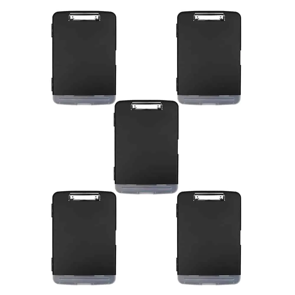 A4 Document Binder Clipboard- Pen Holder & Storage Compartment x 5 Combo