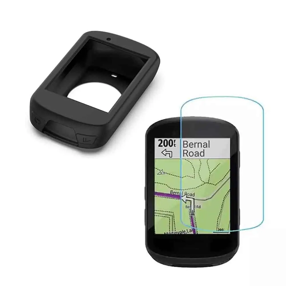 Silicone Case & Glass Screen Protector for Garmin Edge 830