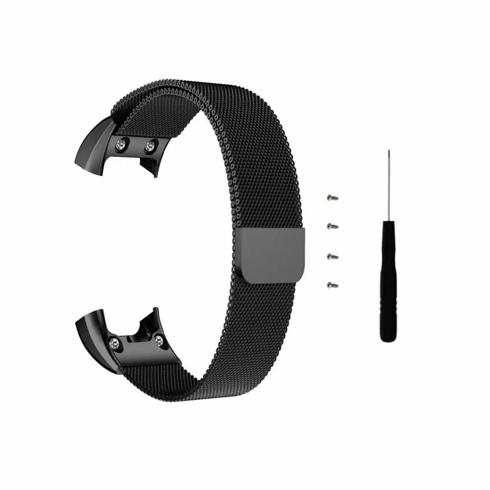 Stainless Steel Milanese Strap for Garmin Vivosmart HR- Black
