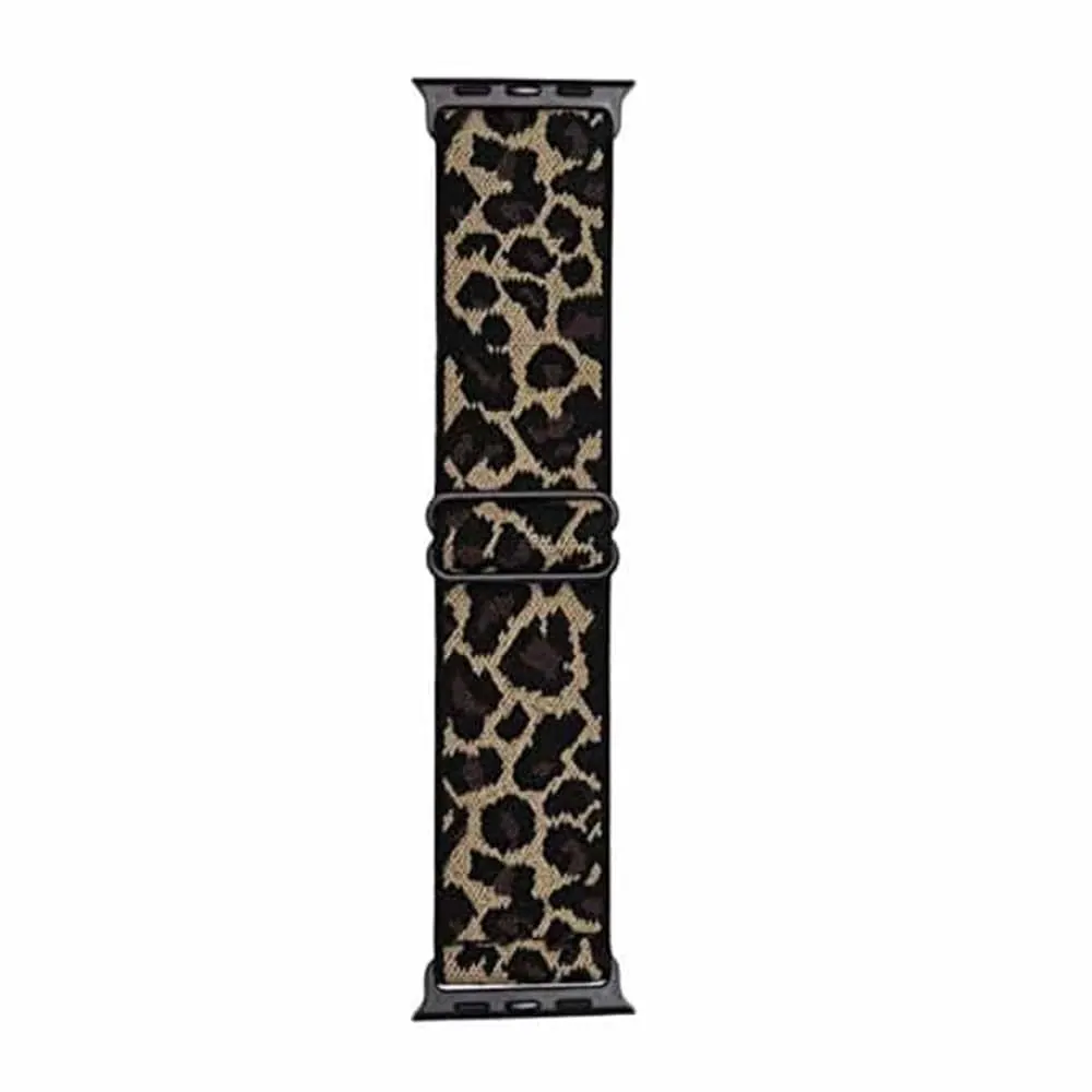 Stretchy Elastic Strap for 42/44/45/49mm Apple Watch- Leopard