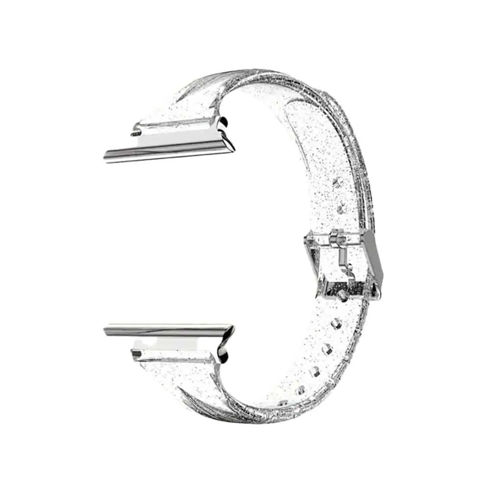 Transparent Glitter TPU Strap Band for Apple Watch 38/40/41mm - Silver