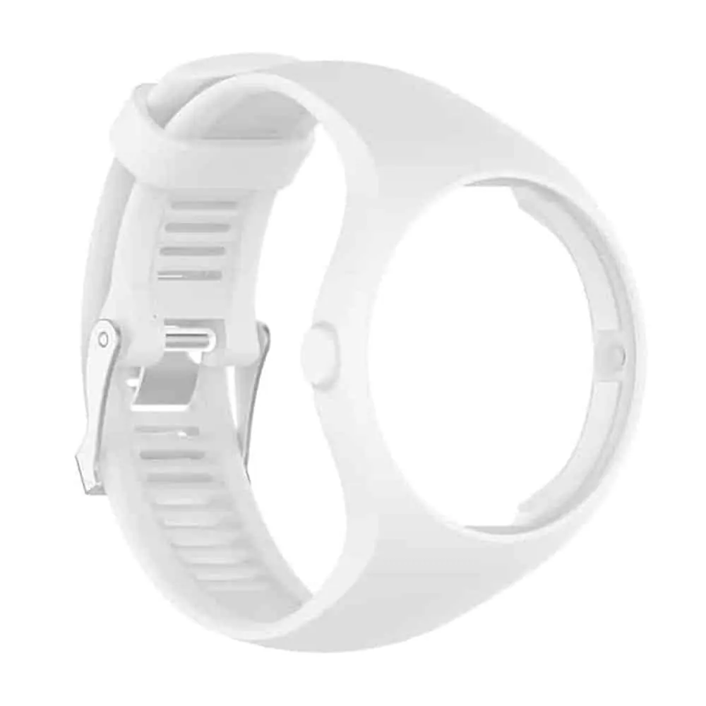 Replacement Silicone Strap for Polar M200- White