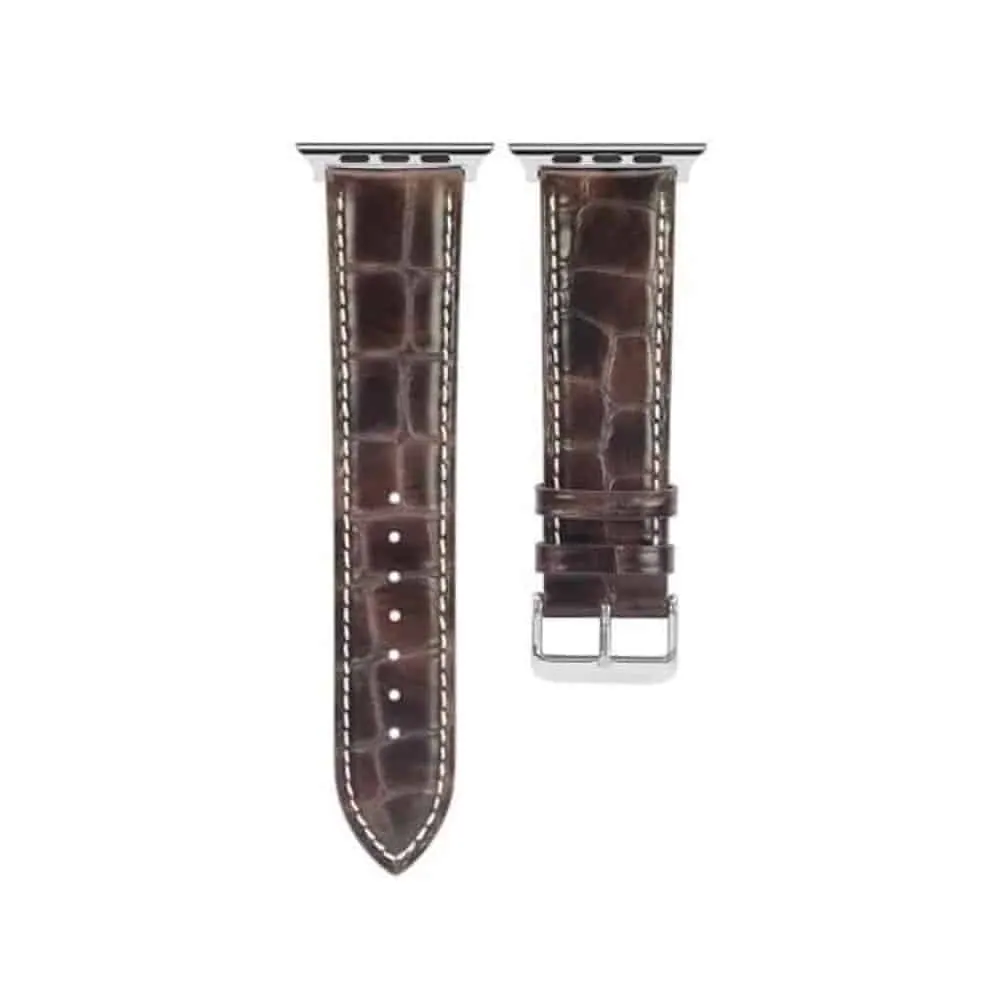 Stylish Leather Strap for Apple iWatch 42/44/45/49mm - Brown