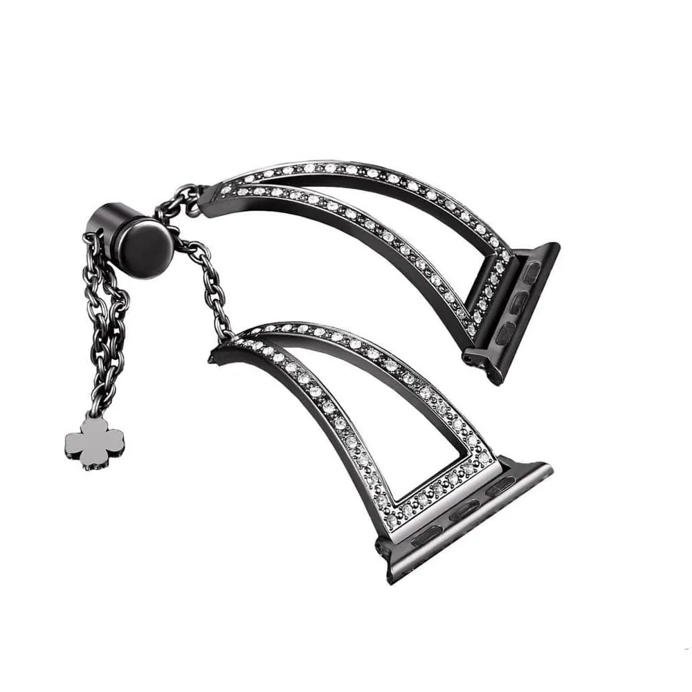 Jewelry Bracelet Strap for 42/44/45/49mm Apple Watch - Black