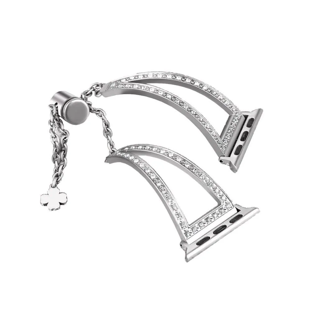 Jewelry Bracelet Strap for 42/44/45/49mm Apple Watch - Silver