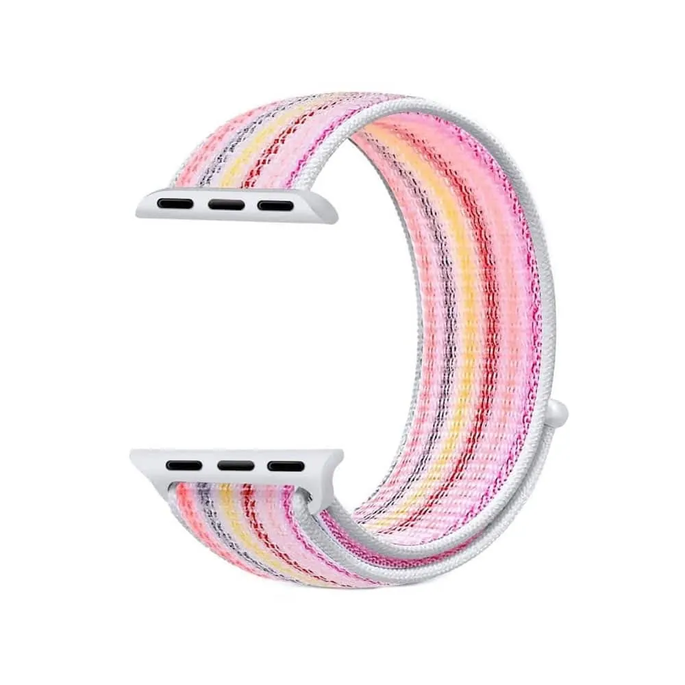 Nylon Strap for 38/40/41mm Apple Watch - Pink Rainbow
