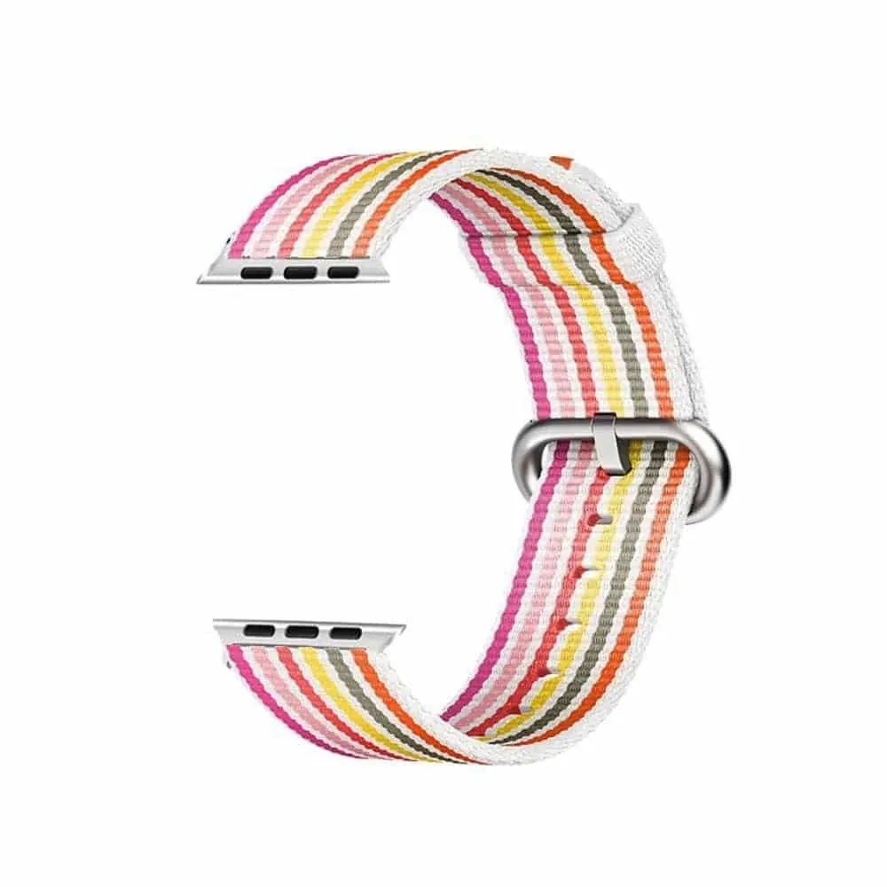 Nylon Strap for 38/40/41mm Apple Watch - Pink Yellow