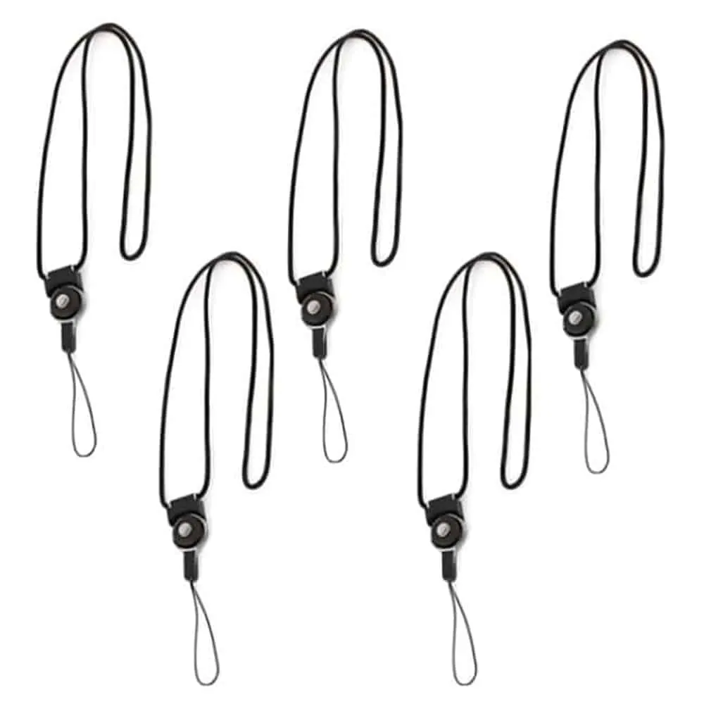 Rotating Nylon Lanyard for Cell Phone Keys ID Card USBs 5 Pack