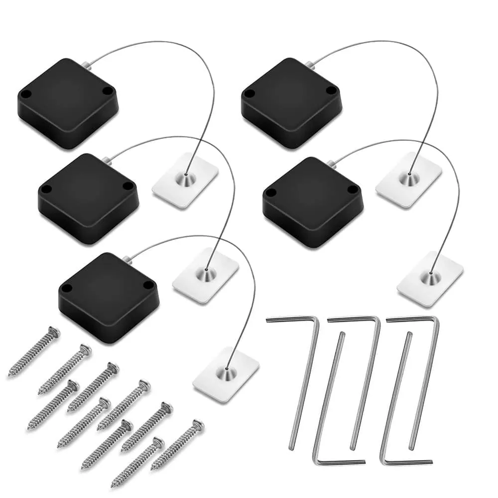 Anti-Theft Retractable Cable Lock for Tablet/Laptop/Smartphone x 5 Combo