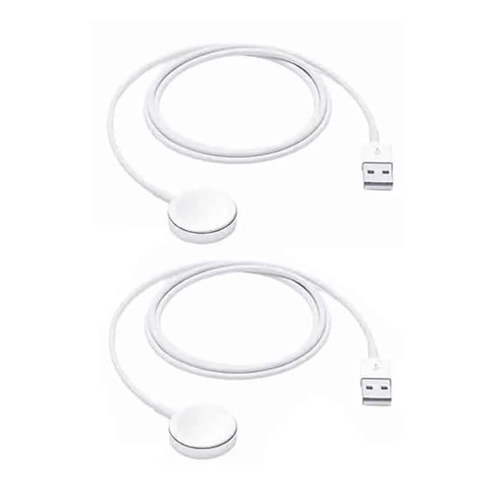 Fast Magnetic Charger for Apple Watch- White- x 2 Pack Combo