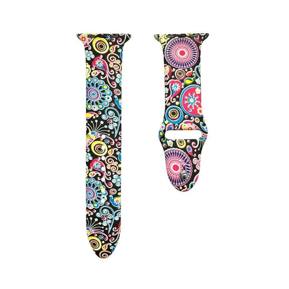 Flower Silicone Strap for 42/44/45/49mm Apple Watch- S/M