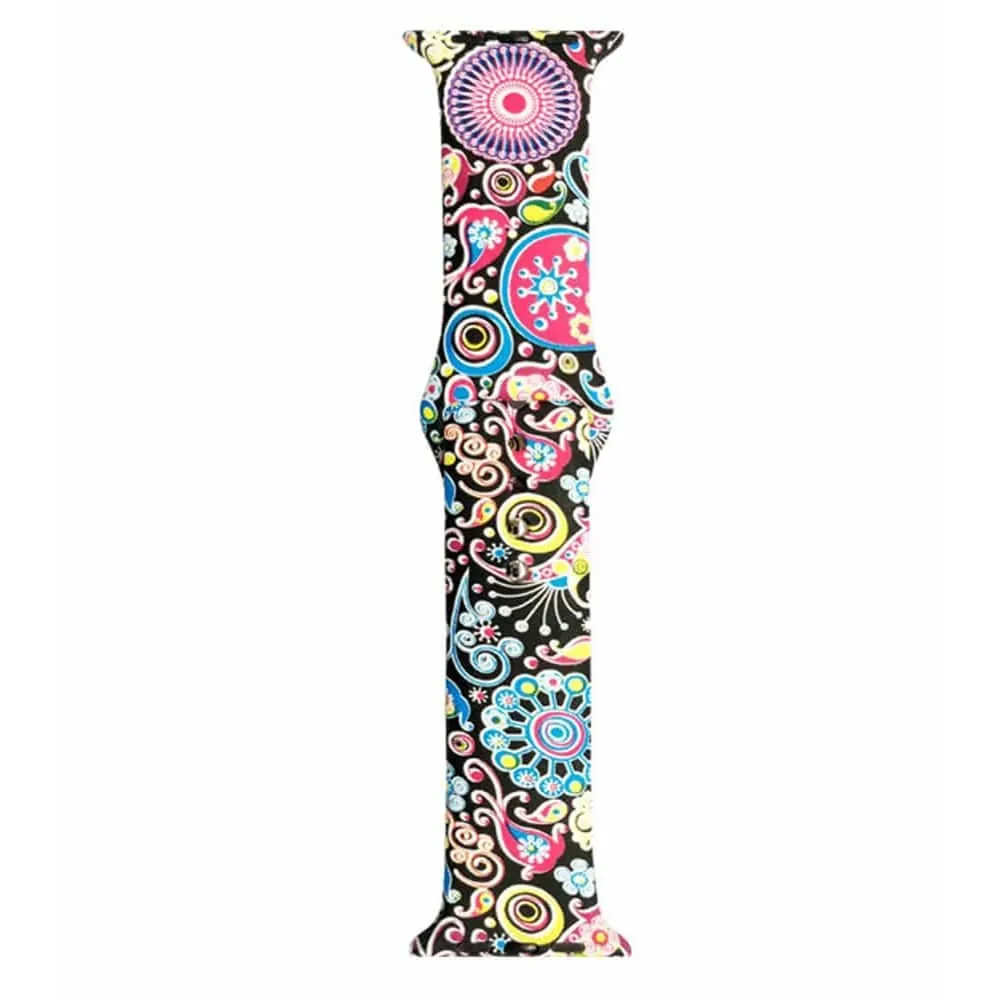 Flower Silicone Strap for 42/44/45/49mm Apple Watch- M/L