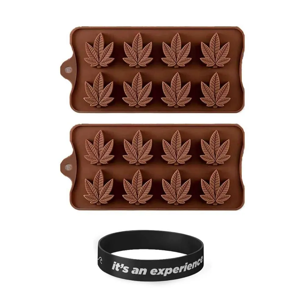 Weed Leaf Candy Chocolate Non-Stick Silicone Mould x2