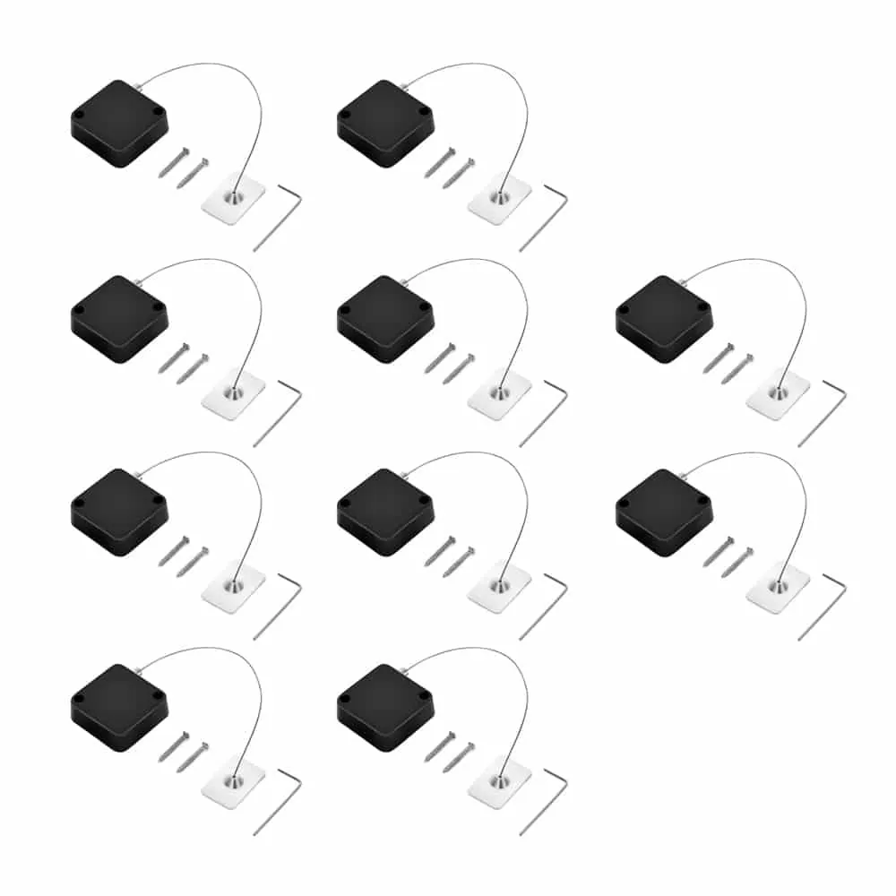 Anti-Theft Retractable Cable Lock for Tablet Laptop Smartphone - 10 Pack