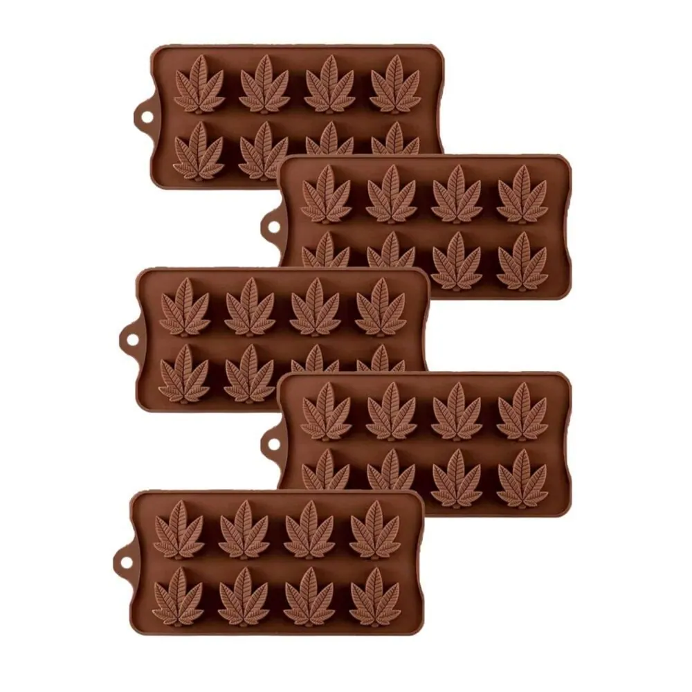 Weed Leaf Candy Chocolate Non-Stick Silicone Mould x10 Combo