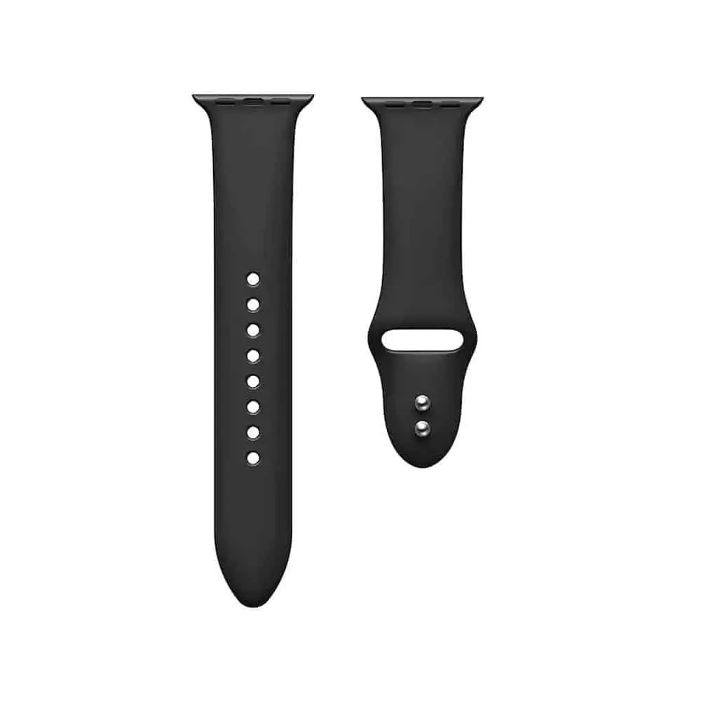 Slim Style Silicone Strap for 38/40/41mm Apple Watch- Black