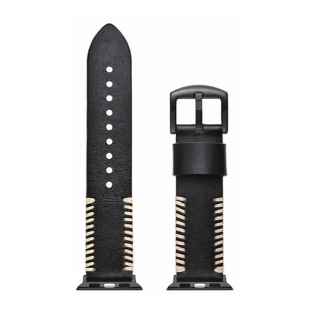 Leather Strap for 38/40/41mm Apple Watch - Black