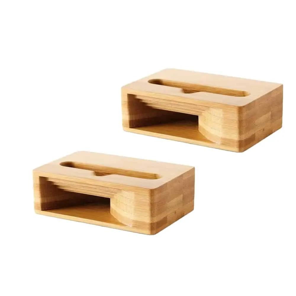 Universal Phone Wooden Bamboo Docking Stand & Sound Amplifier