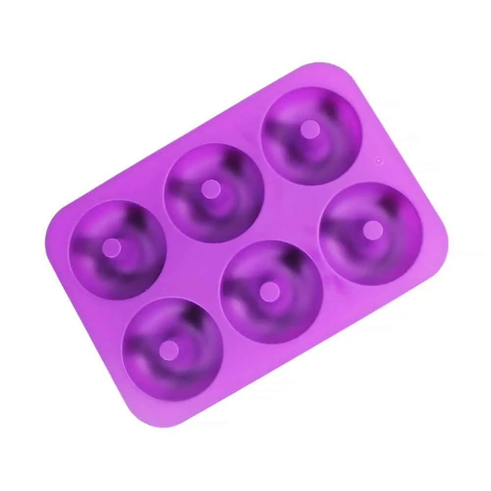 6 Doughnut Non-Stick Dishwasher Safe Silicone Baking Mould